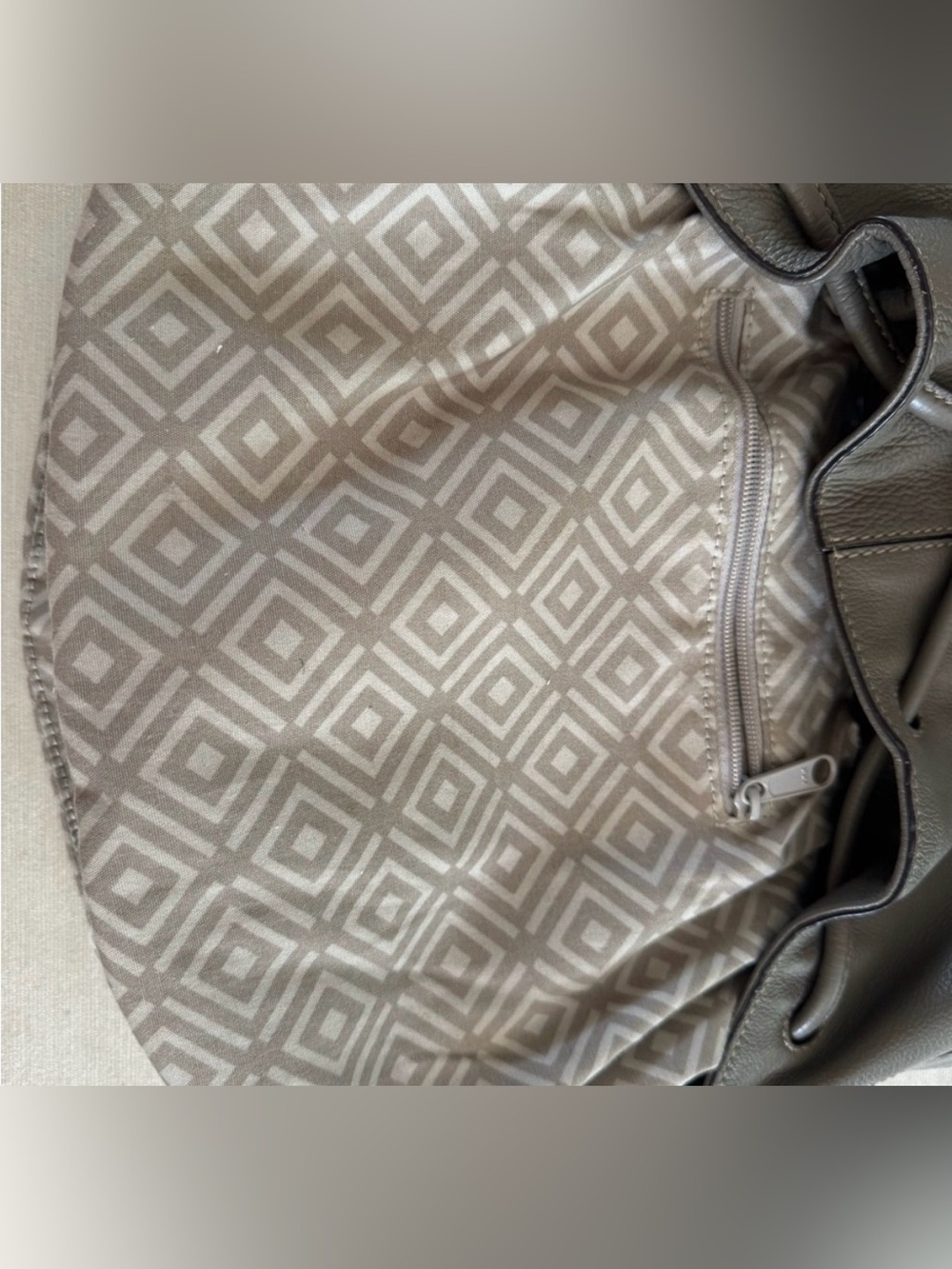 BRIGHTON Calliope pewter/ gray tassel drawstring hobo bag. Excellent condition! - Picture 10 of 11